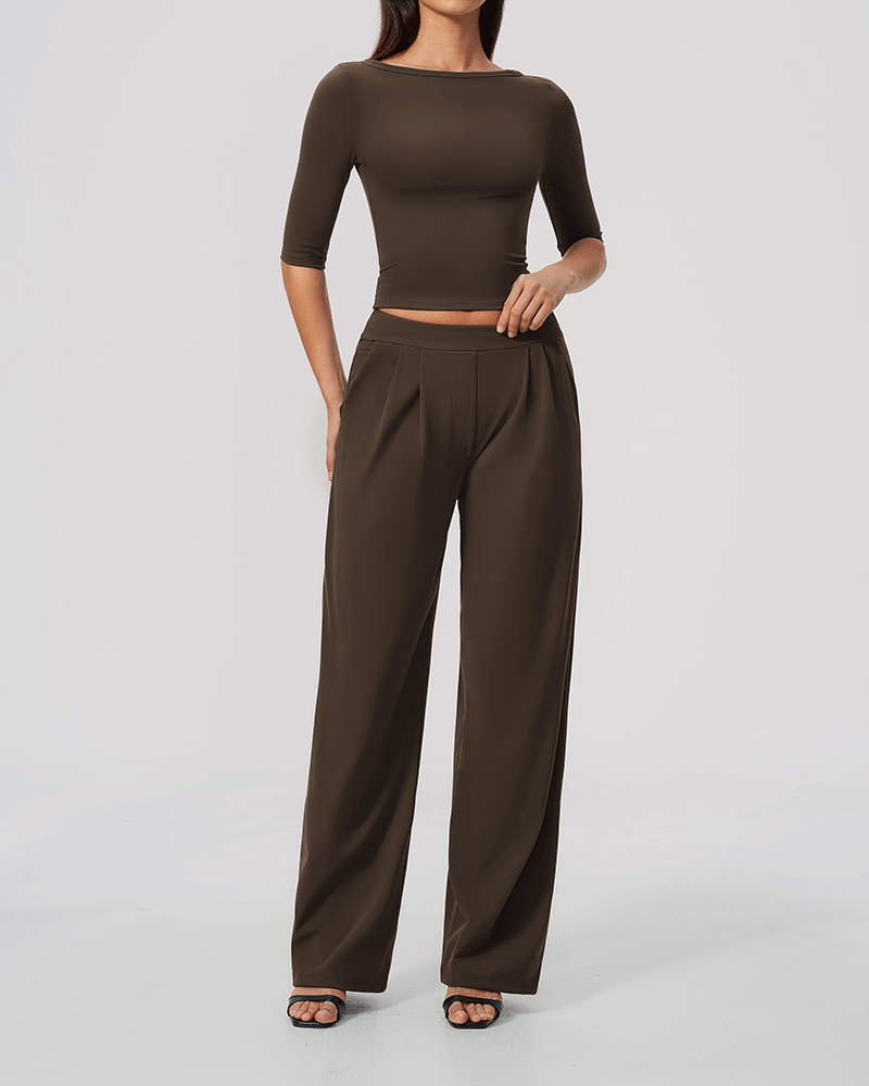 Relaxed High-Waist Performance Pants