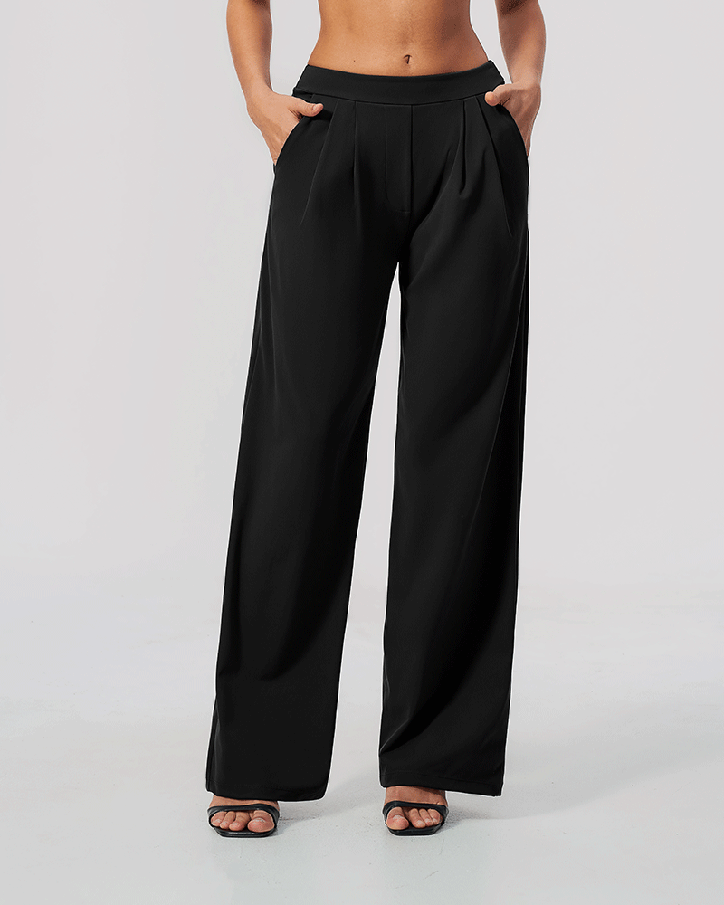 Relaxed High-Waist Performance Pants