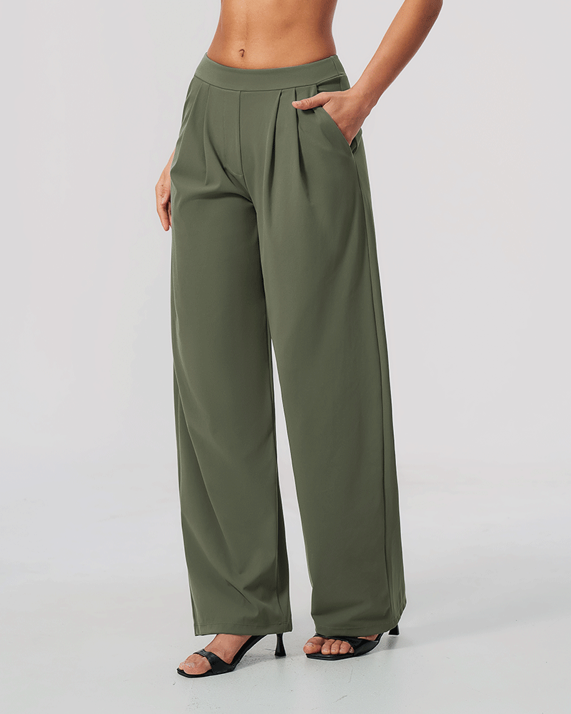 Relaxed High-Waist Performance Pants