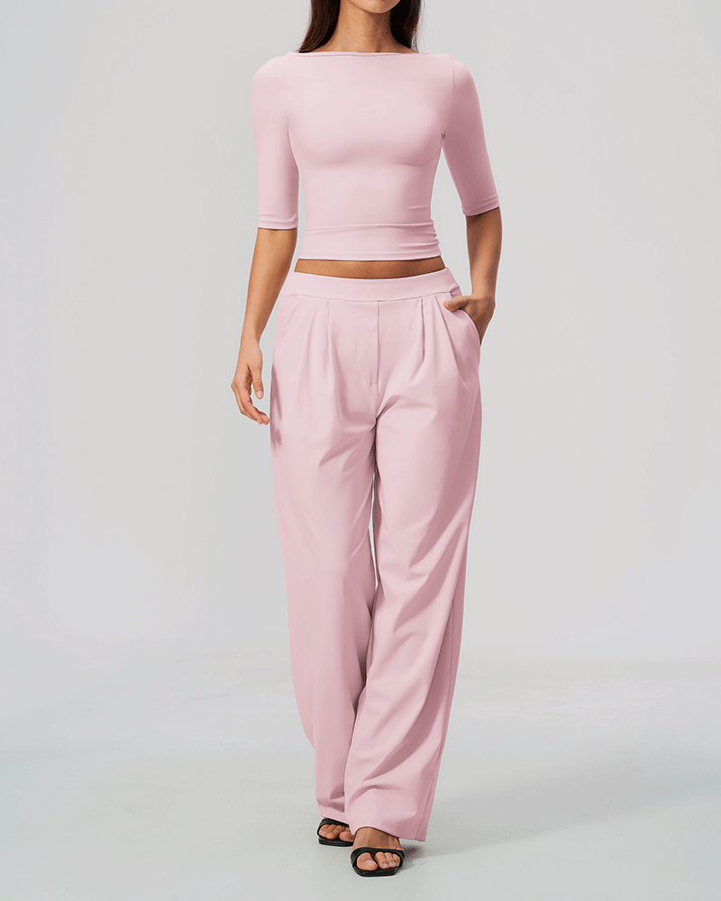 Relaxed High-Waist Performance Pants