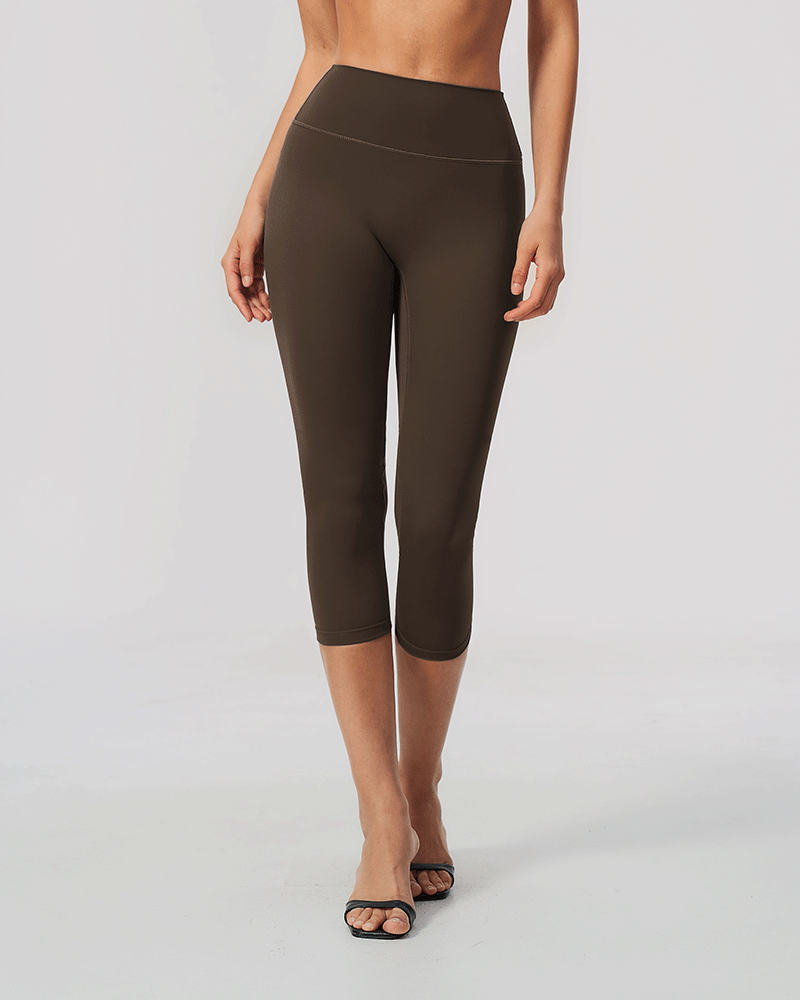 High-waisted tight athletic shorts