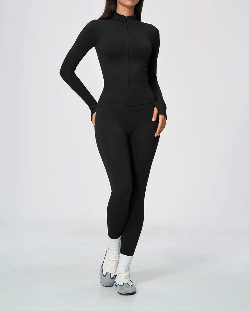 Seamless Sculpted Yoga Zip-Up Jacket