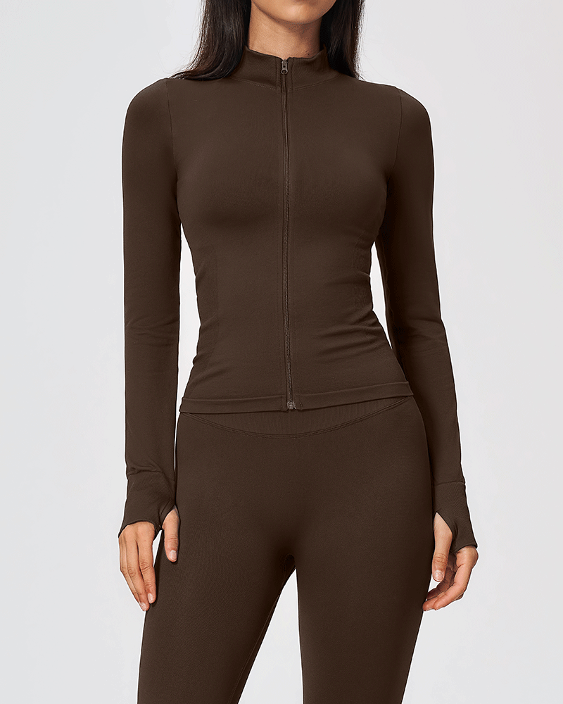 Seamless Sculpted Yoga Zip-Up Jacket