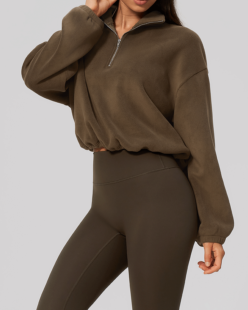 Color-Block Fleece Half-Zip Sweatshirt