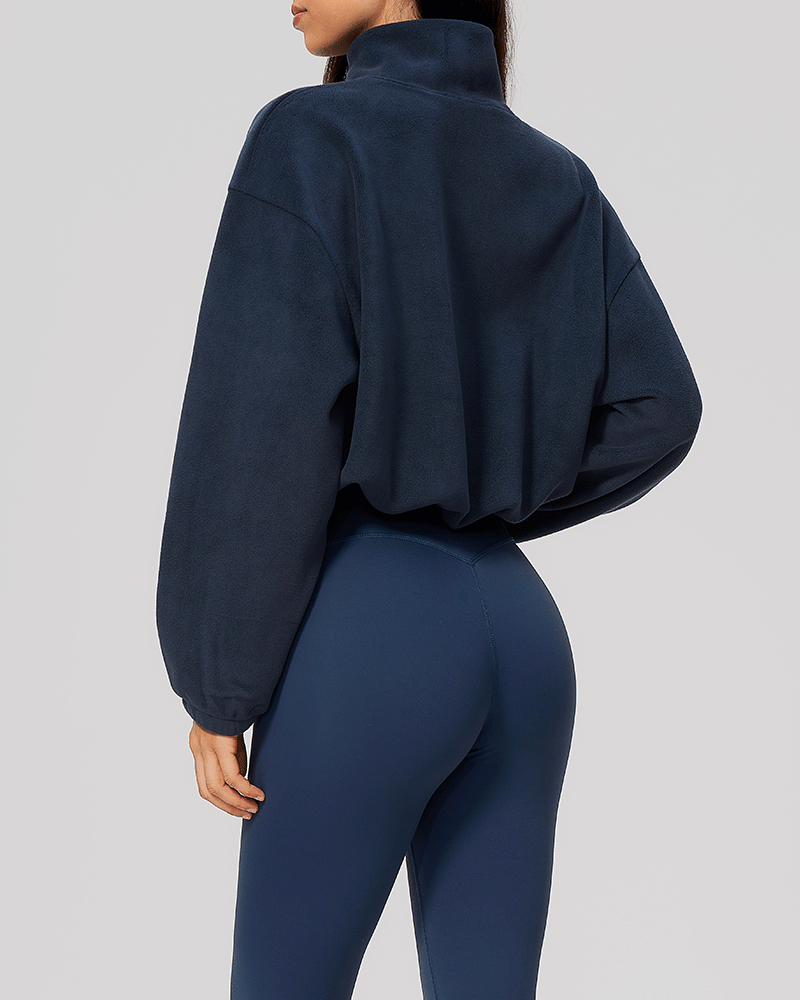 Color-Block Fleece Half-Zip Sweatshirt