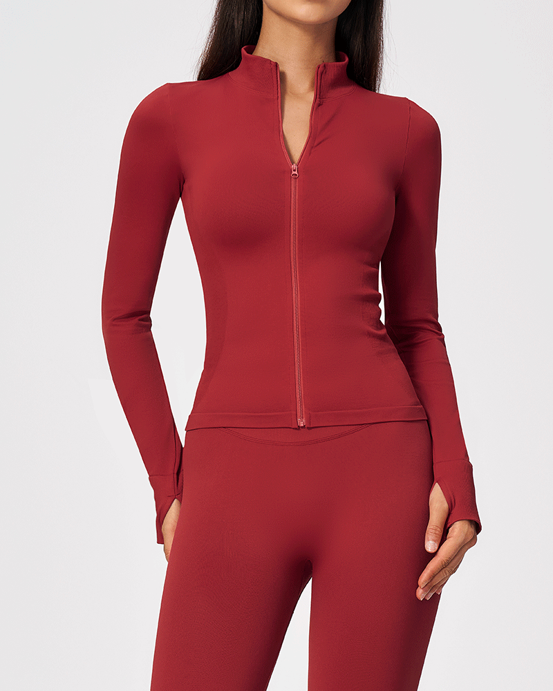 Seamless Sculpted Yoga Zip-Up Jacket