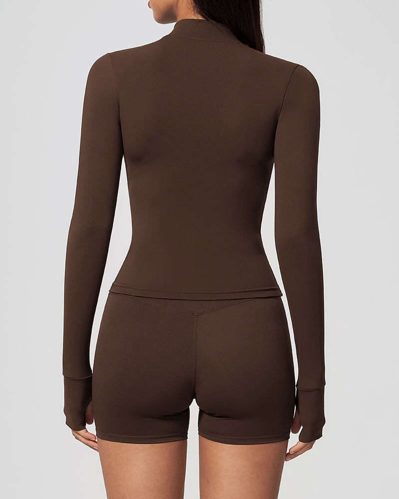 Sculpted Zip-Up Performance Jacket