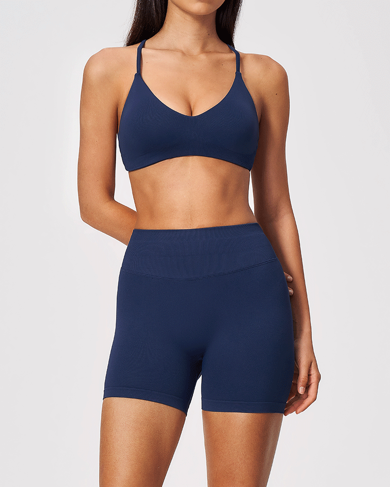 Seamless Y-Back Sculpted Sports Bra