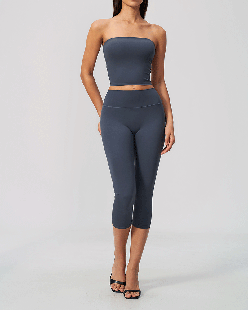 High-waisted tight athletic shorts