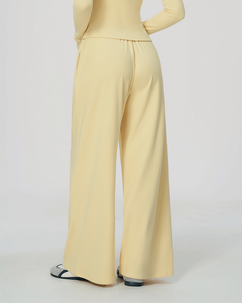 Drawstring Relaxed Wide-Leg Pants
