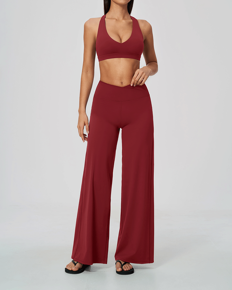 Halter Open-Back Sports Bra