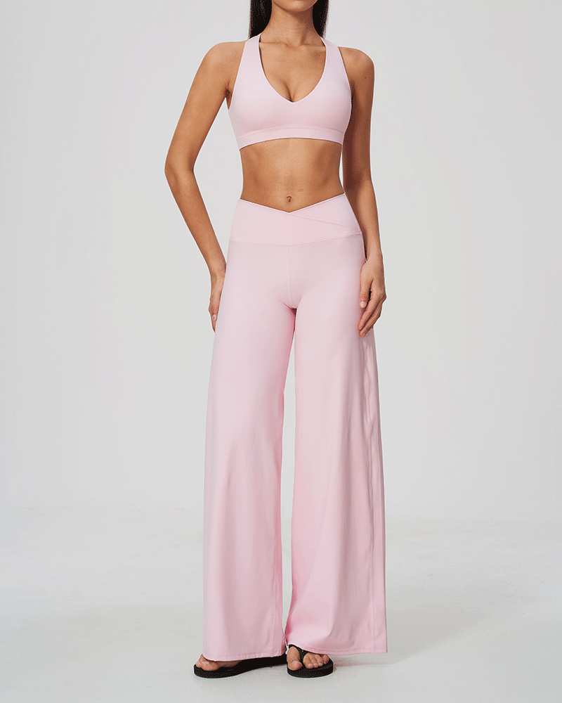 Halter Open-Back Sports Bra