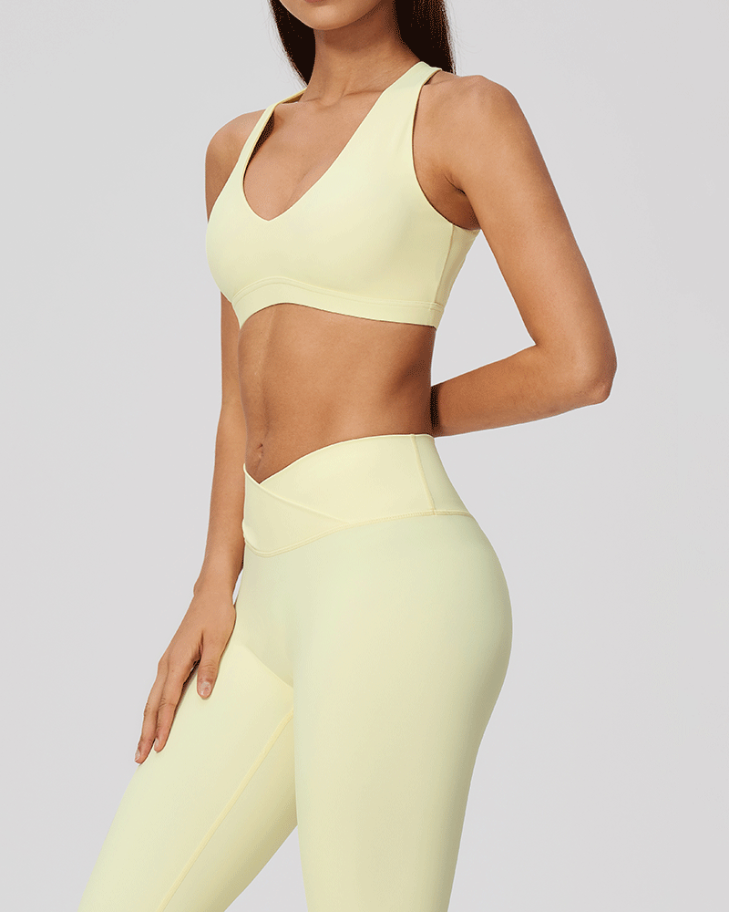 Halter Open-Back Sports Bra