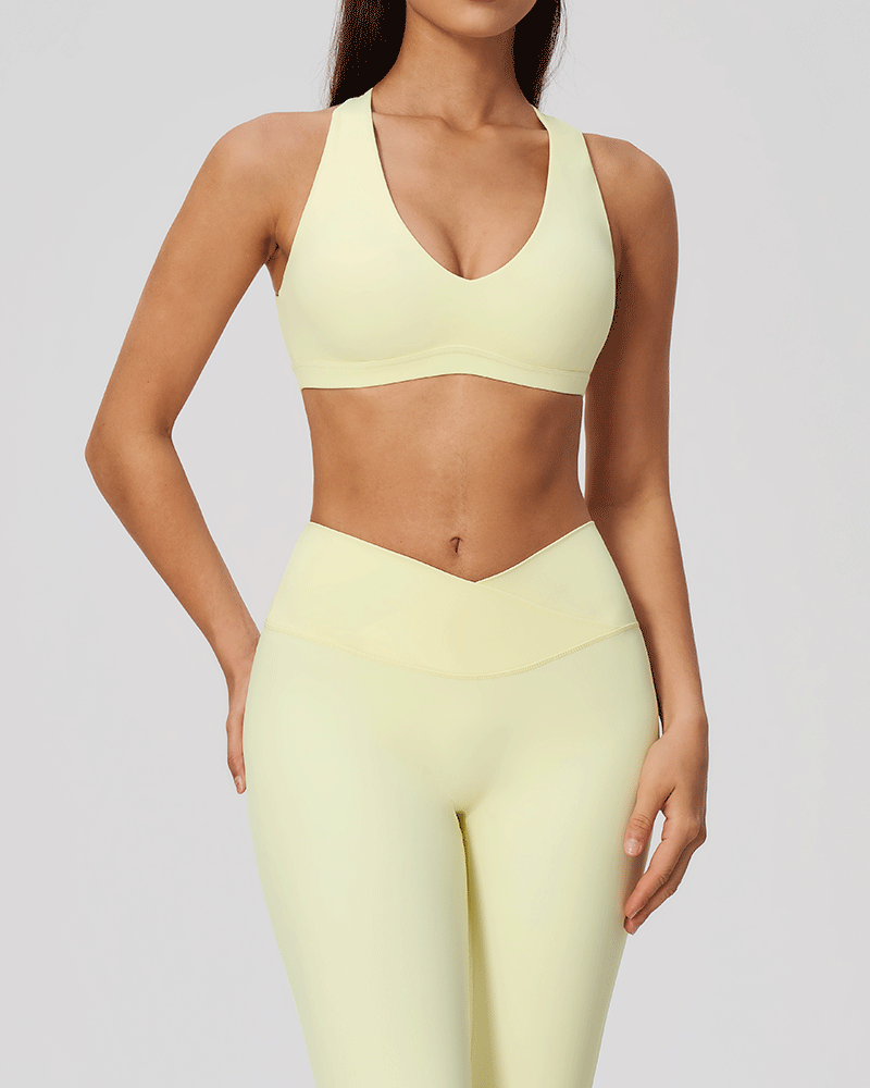 Halter Open-Back Sports Bra