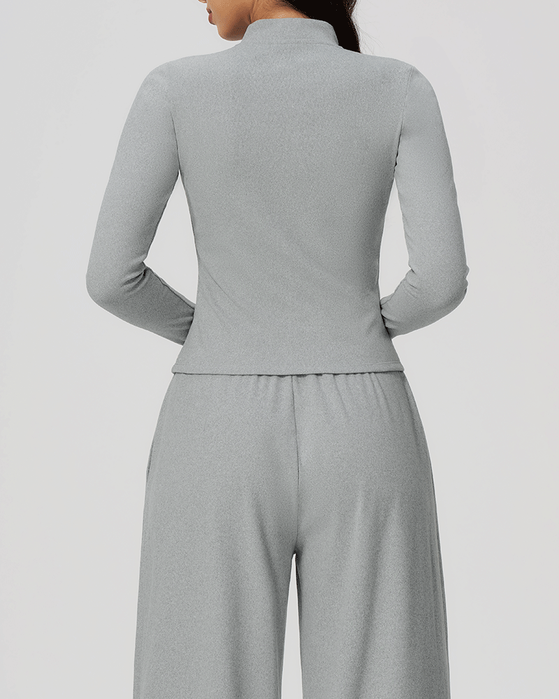 High-Neck Zip-Up Performance Jacket