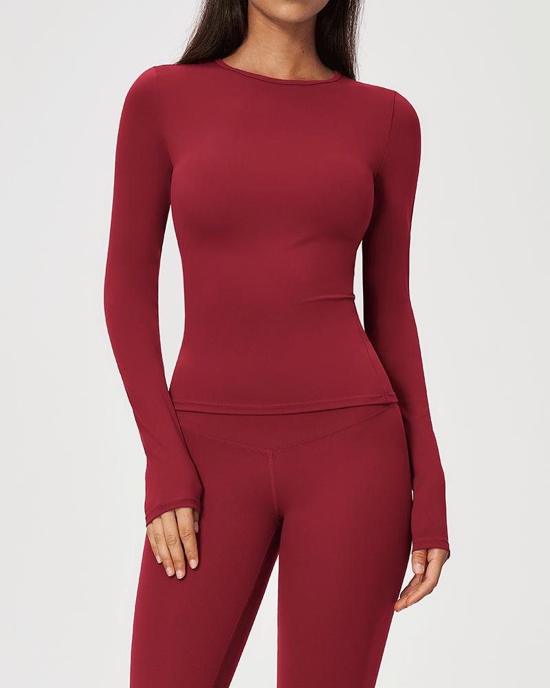 Brushed Long-Sleeve Performance Top