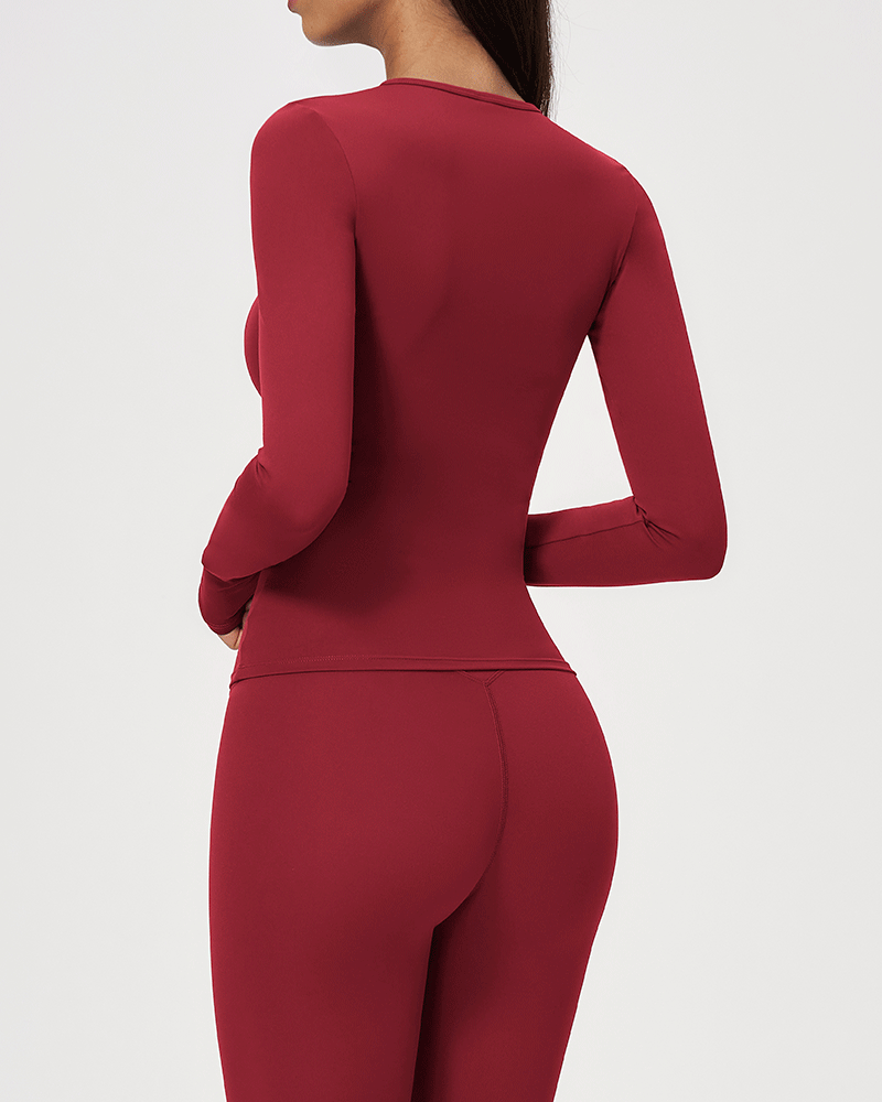 Brushed Long-Sleeve Performance Top