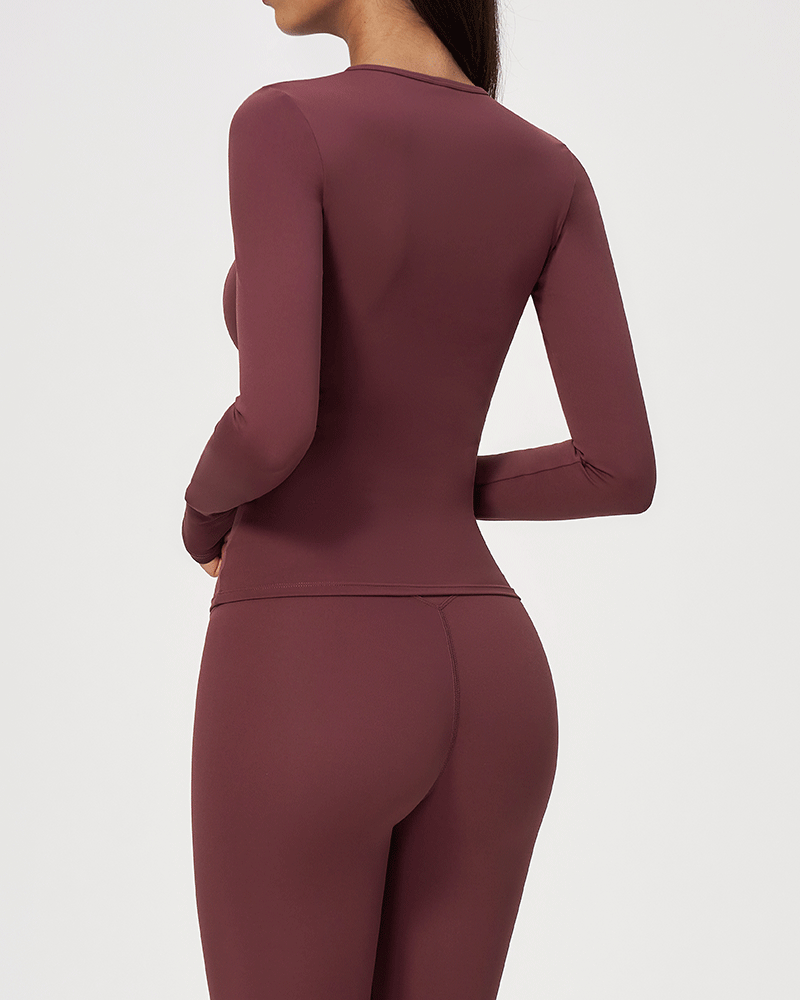 Brushed Long-Sleeve Performance Top