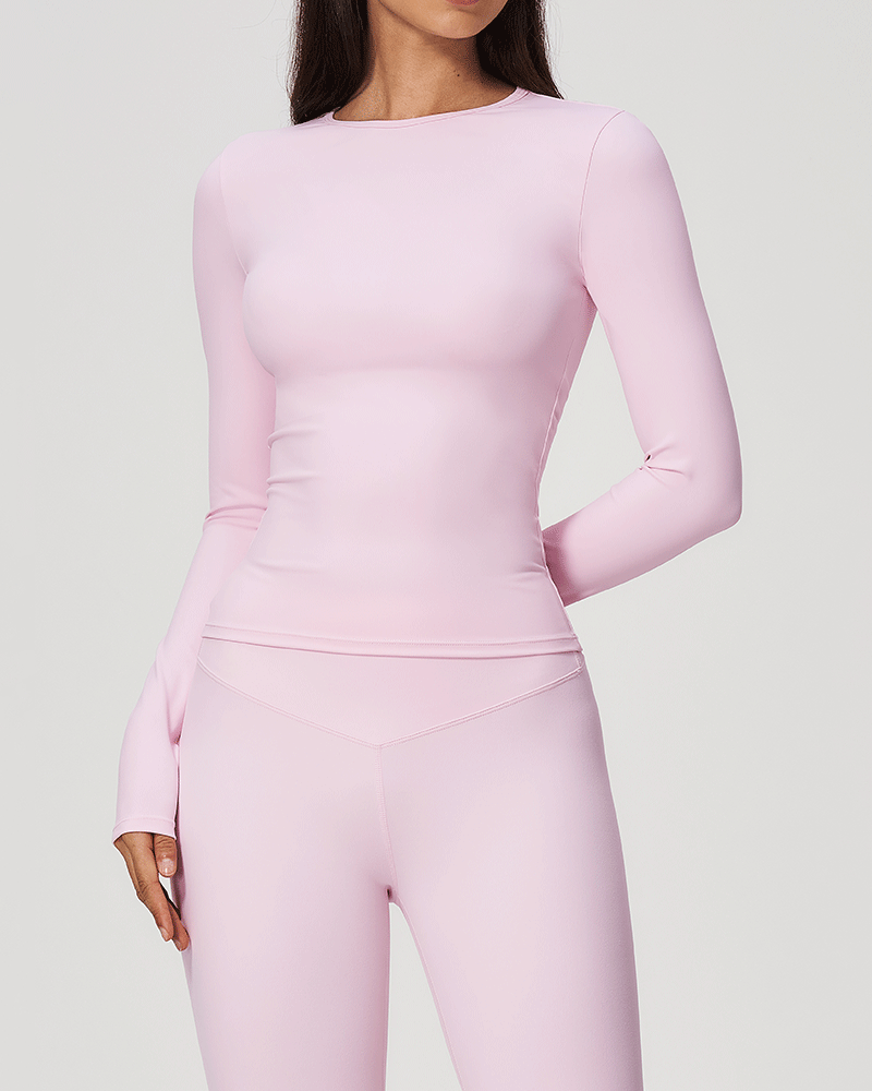 Brushed Long-Sleeve Performance Top