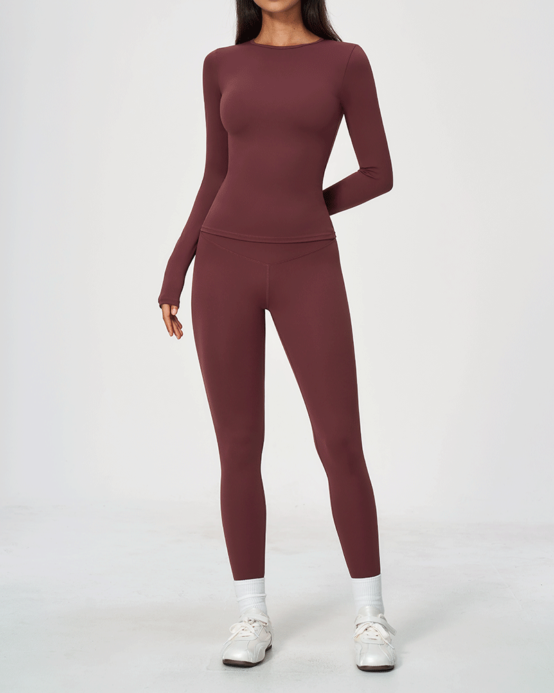 Brushed Long-Sleeve Performance Top