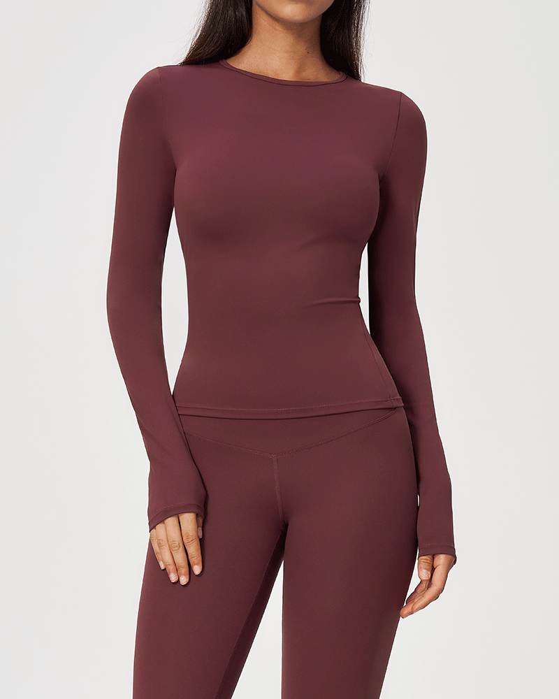 Brushed Long-Sleeve Performance Top
