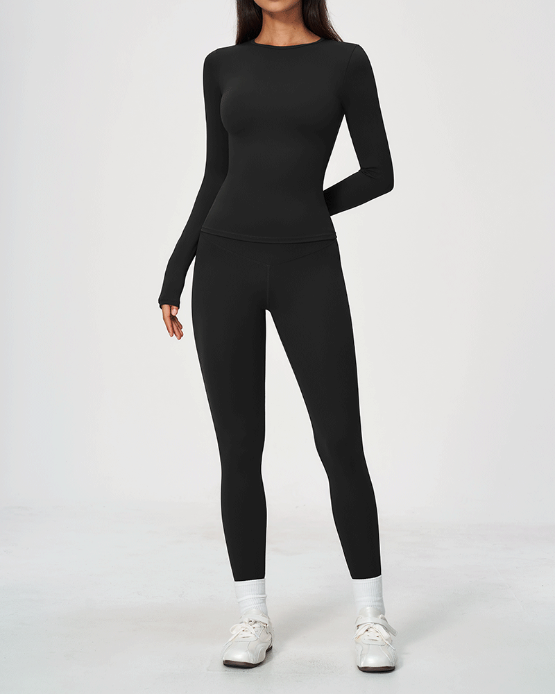 Brushed Long-Sleeve Performance Top
