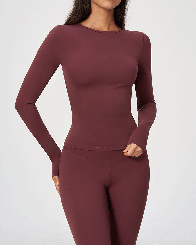 Brushed Long-Sleeve Performance Top