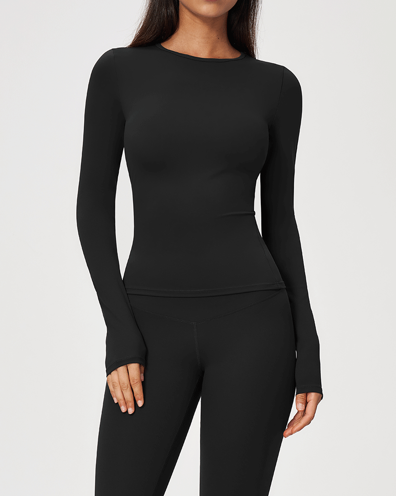 Brushed Long-Sleeve Performance Top
