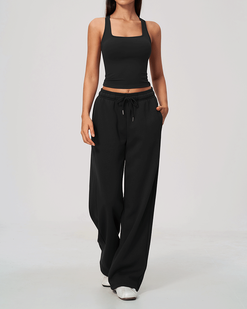 High-Waisted Relaxed Fit Sweatpants