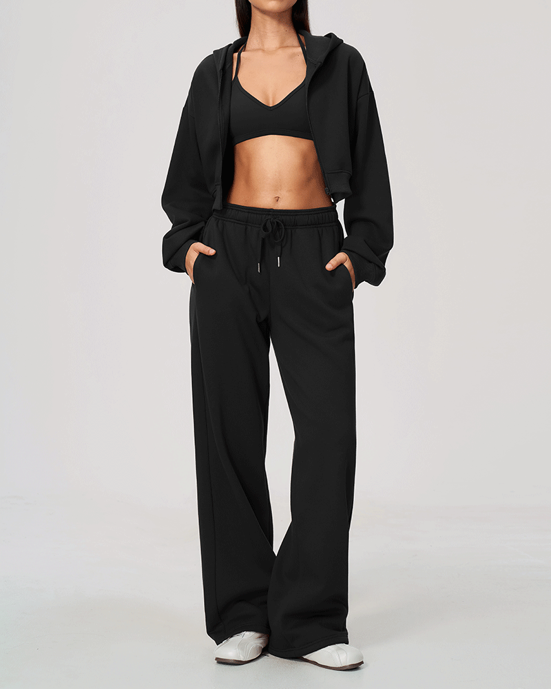High-Waisted Relaxed Fit Sweatpants