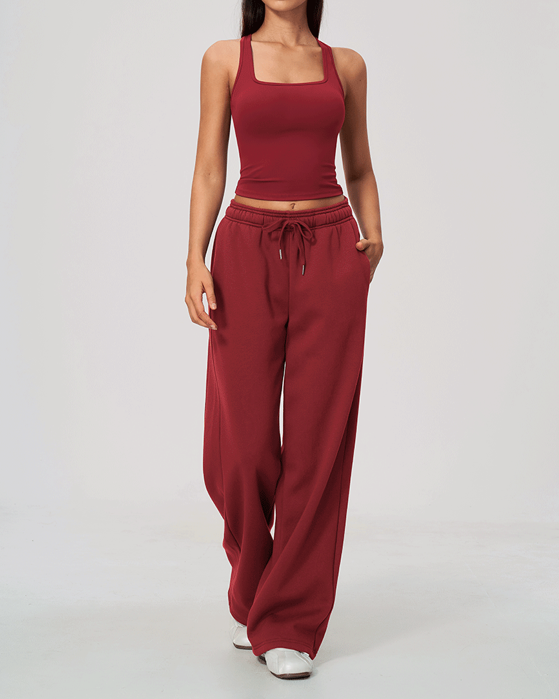 High-Waisted Relaxed Fit Sweatpants