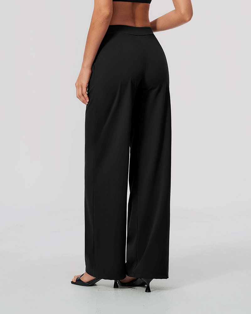 Relaxed High-Waist Performance Pants