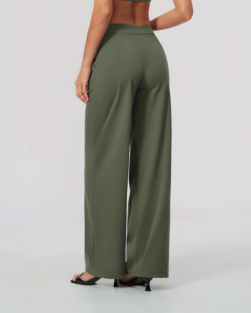Relaxed High-Waist Performance Pants