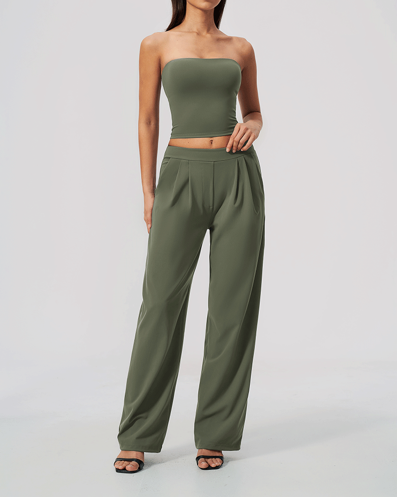 Relaxed High-Waist Performance Pants