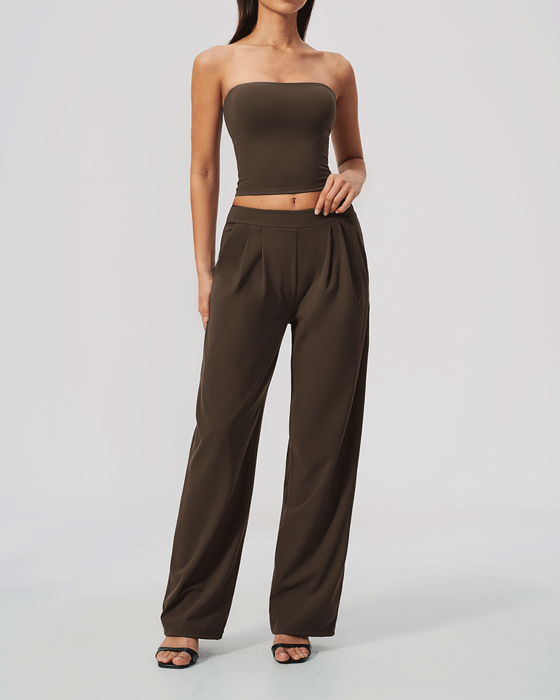 Relaxed High-Waist Performance Pants
