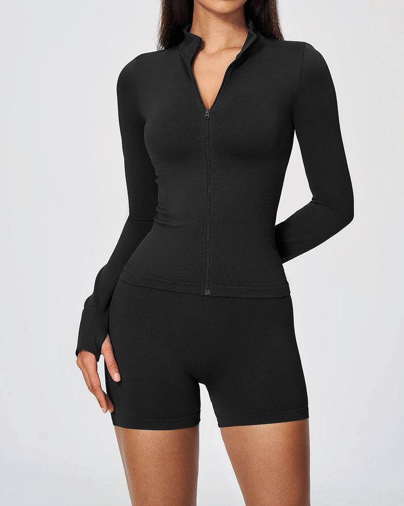 Seamless Sculpted Yoga Zip-Up Jacket