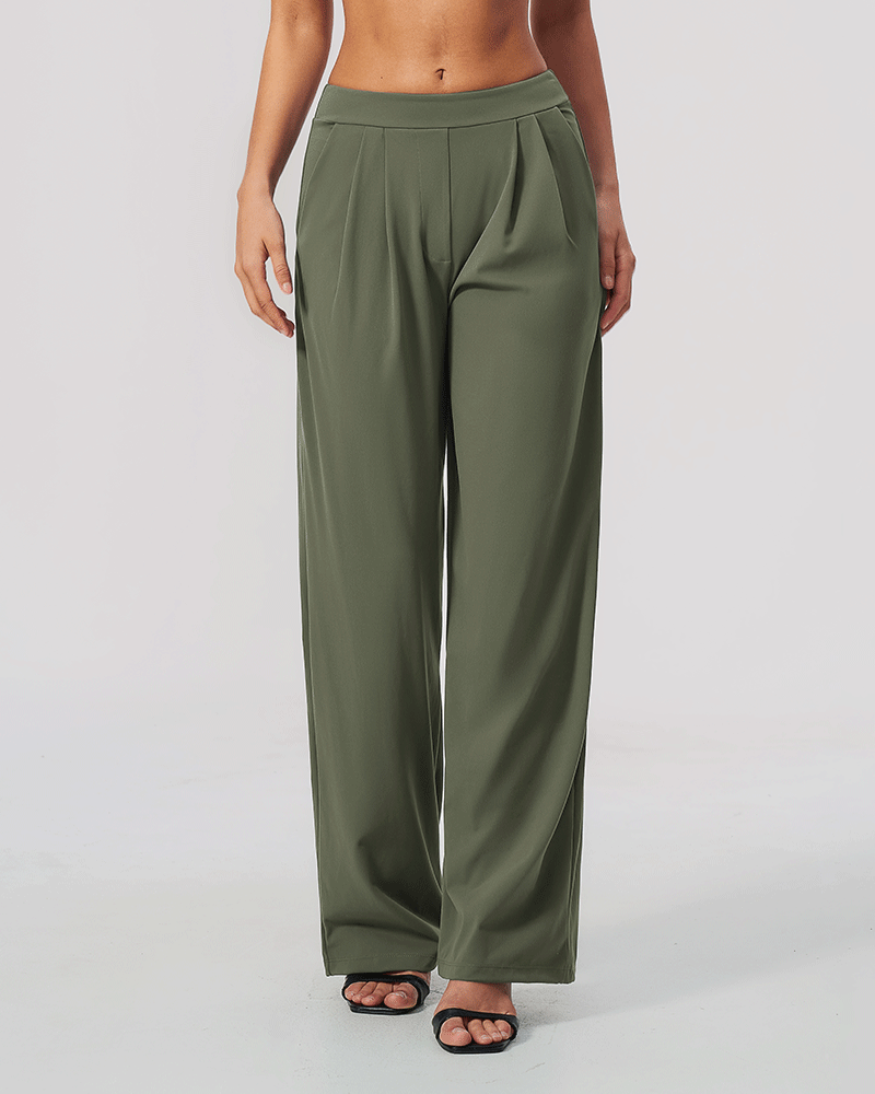 Relaxed High-Waist Performance Pants