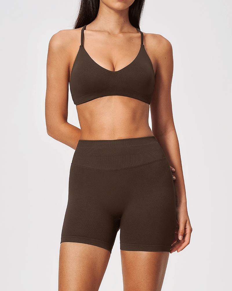 Seamless Y-Back Sculpted Sports Bra