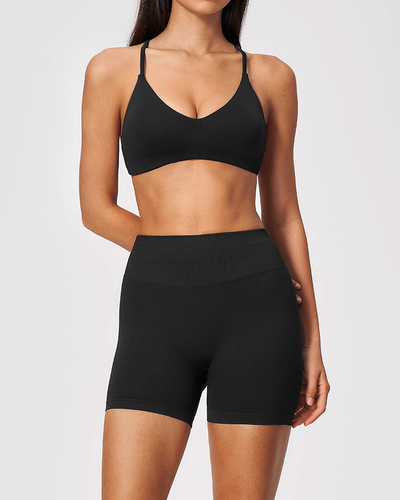 Seamless Y-Back Sculpted Sports Bra