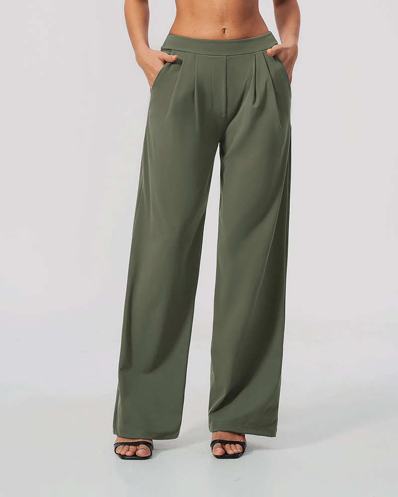 Relaxed High-Waist Performance Pants