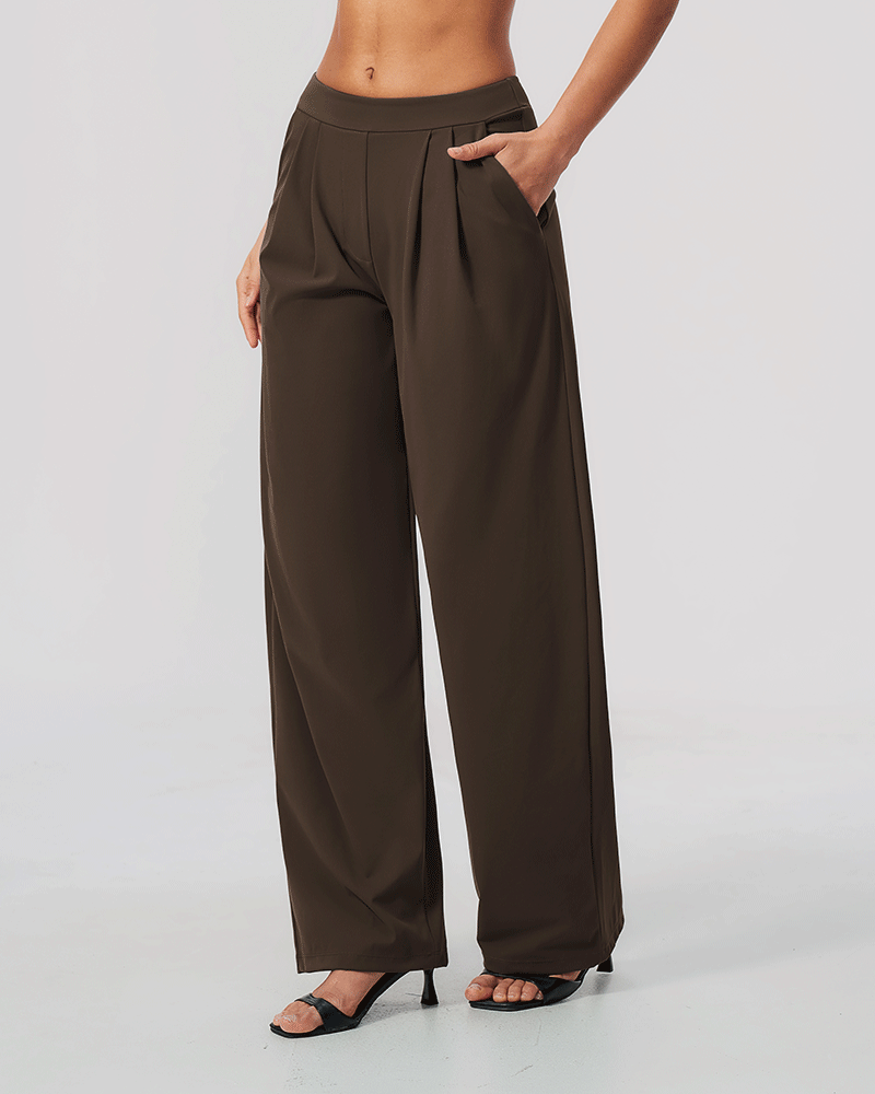 Relaxed High-Waist Performance Pants