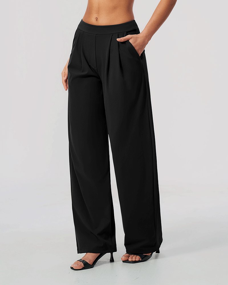 Relaxed High-Waist Performance Pants
