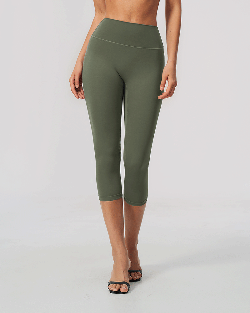 High-waisted tight athletic shorts