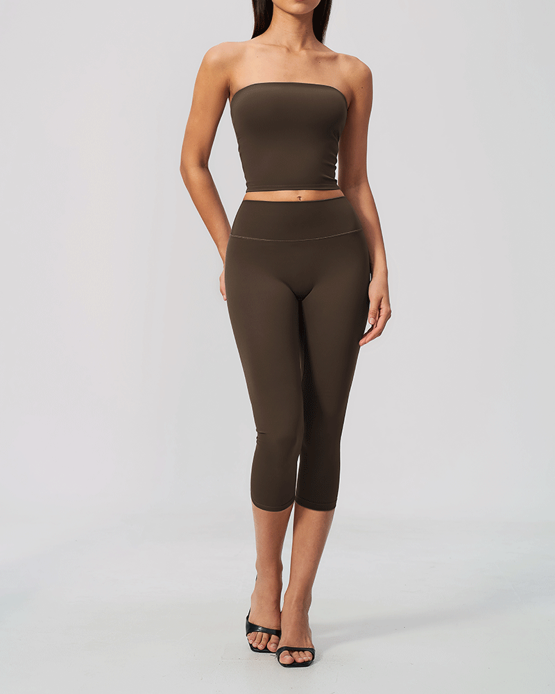 High-waisted tight athletic shorts