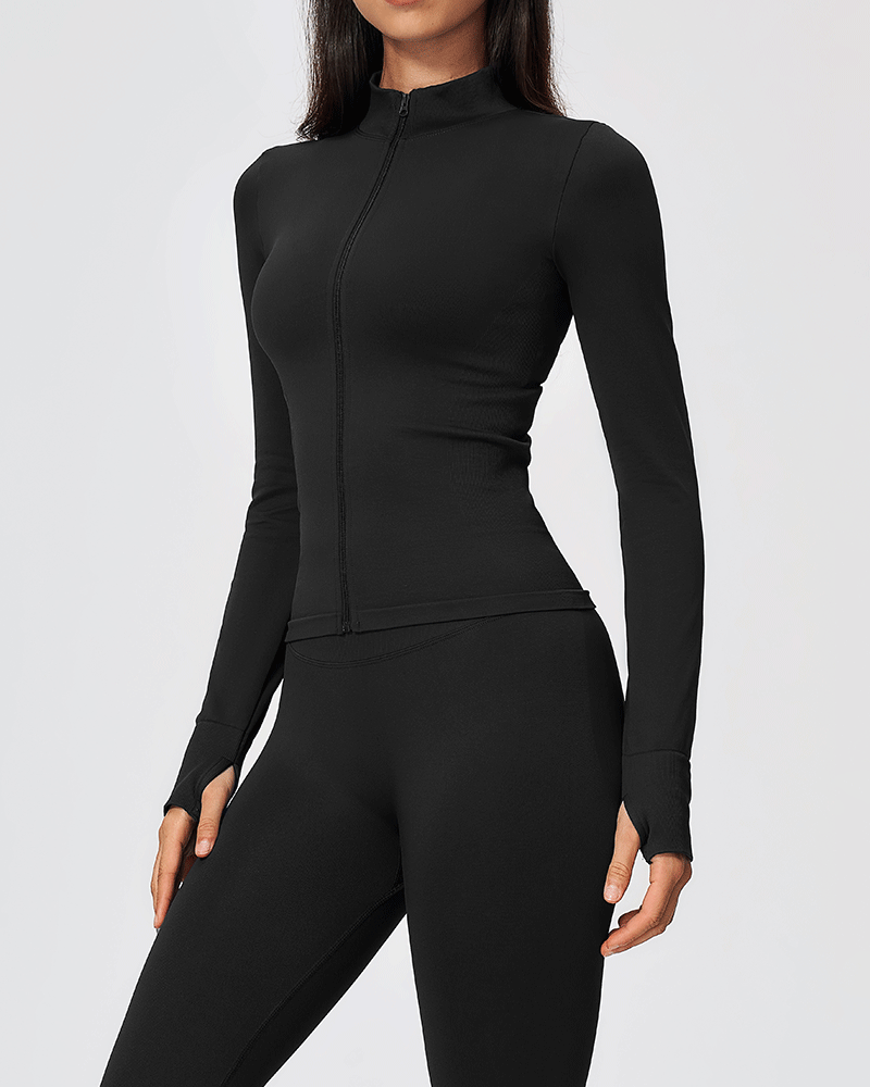 Seamless Sculpted Yoga Zip-Up Jacket