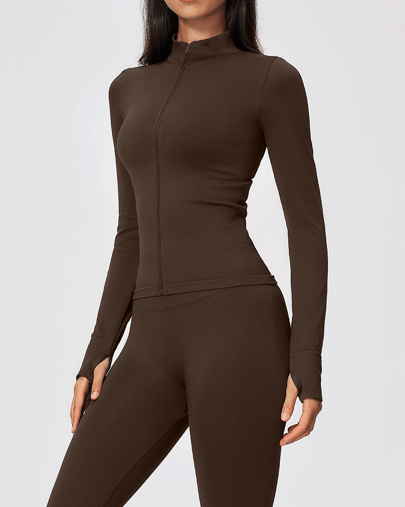 Seamless Sculpted Yoga Zip-Up Jacket