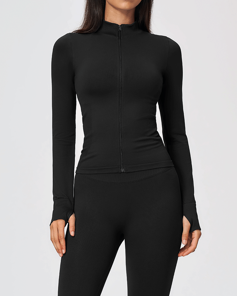 Seamless Sculpted Yoga Zip-Up Jacket
