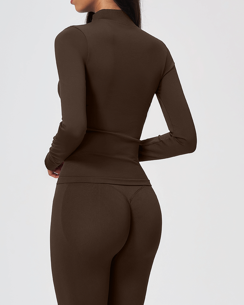 Seamless Sculpted Yoga Zip-Up Jacket