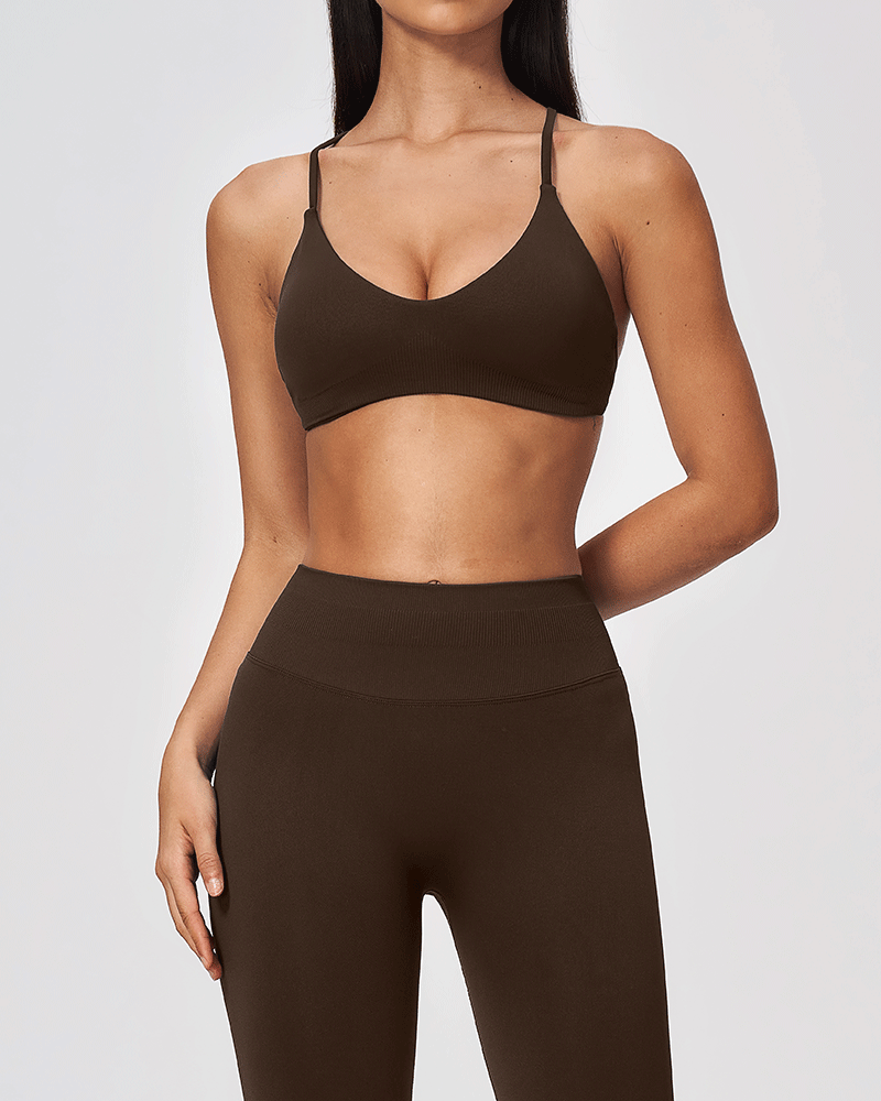 Seamless Y-Back Sculpted Sports Bra