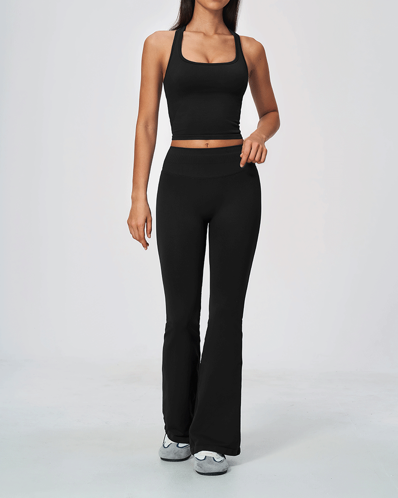 Seamless Sculpting High-Waist Flared Pants